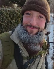 Matthias mit vollständig vereistem und ergrautem Bart für unser Projekt mit dem Rad